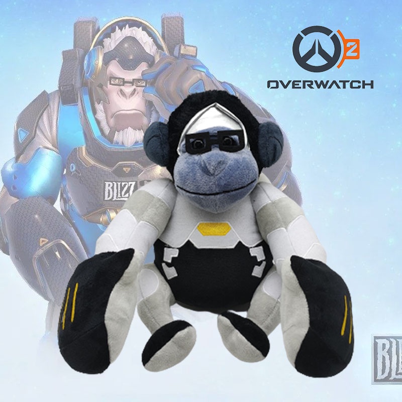 Dapatkan Lembut Squishy Overwatch Jumbo Winston Mainan Mewah Hadiah Xmas