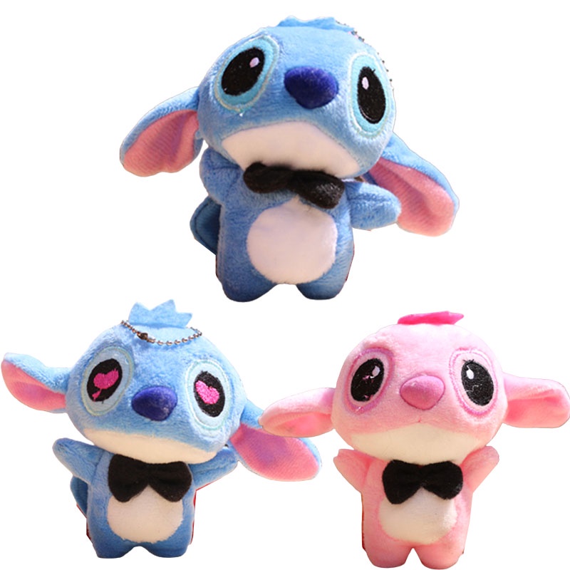 Liontin Gantungan Kunci Stitch Angel Plush- Hadiah Xmas Untuk Anak