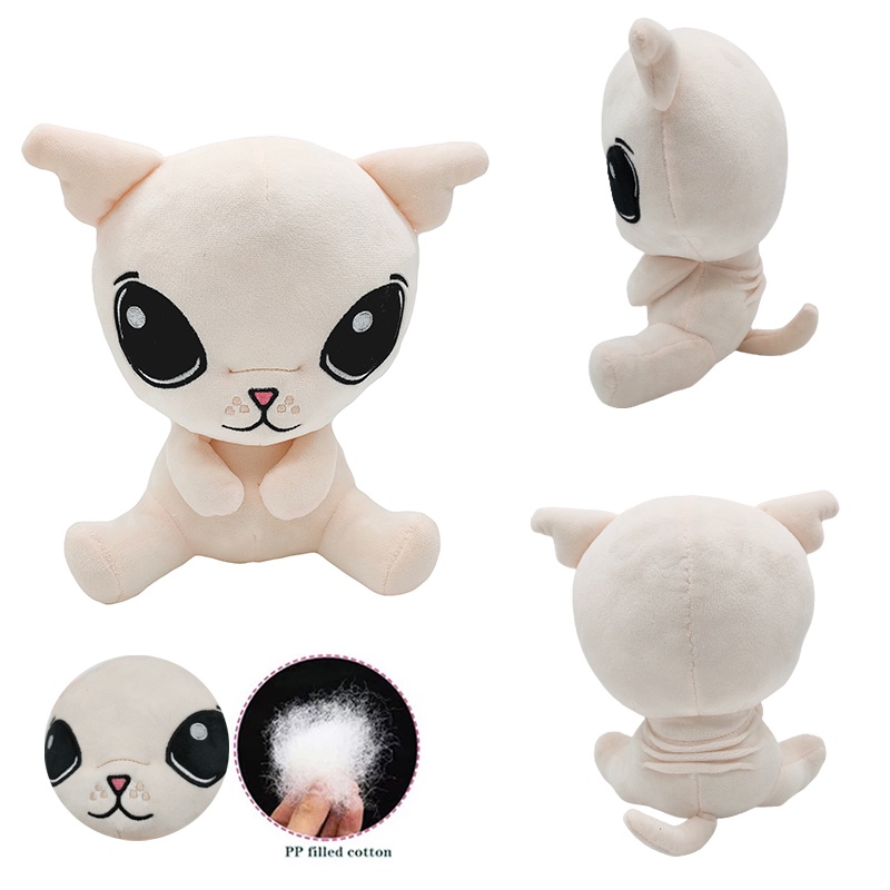 7.8in Bingus Mainan Mewah Mata Besar Kucing Boneka Lembut Peluk Boneka Hadiah