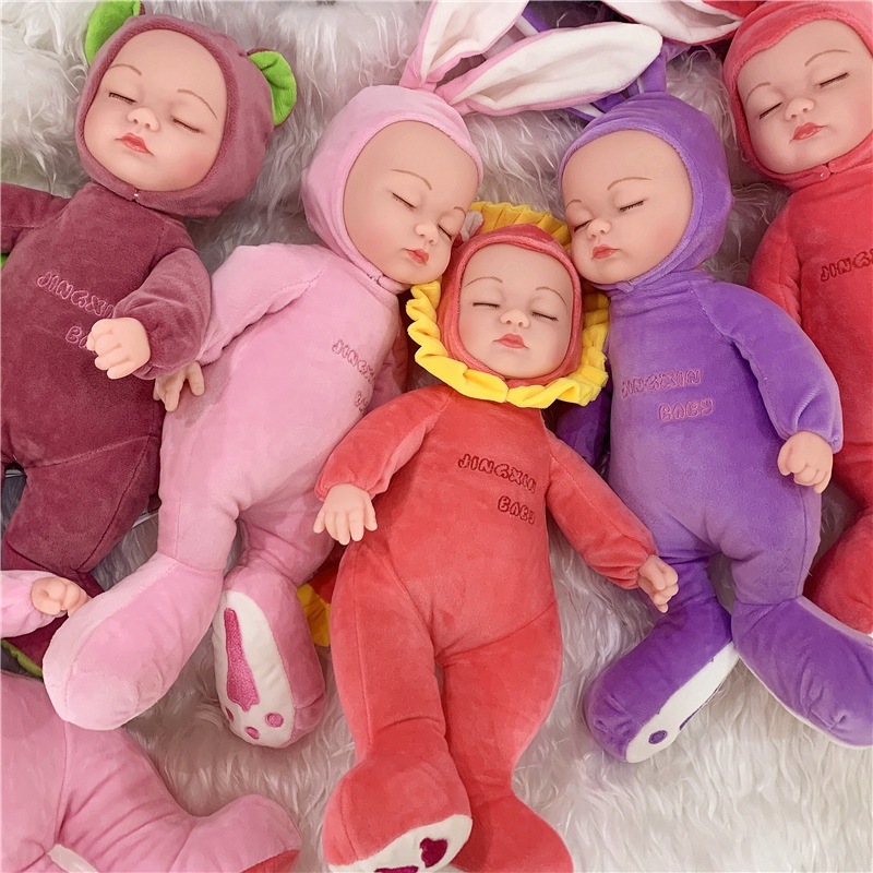 Boneka Bayi Baru Lahir Lucu Dengan Cahaya Memerah Untuk Mainan Anak Perempuan