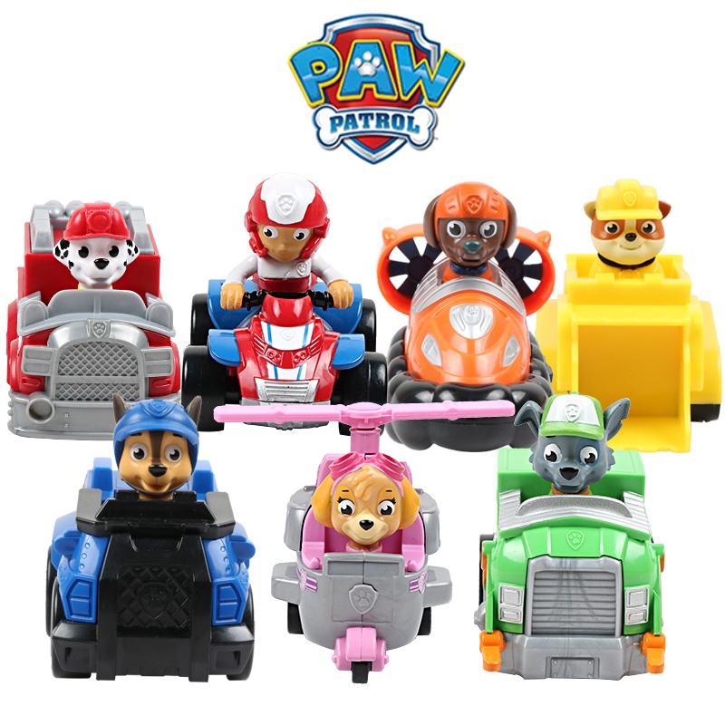 Authentic Paw Patrol Pull Back Cars Die-cast Metal Dan Gambar Realistis Untuk Kolektor Muda