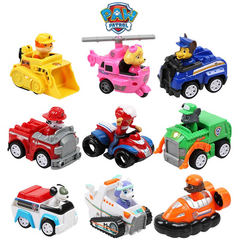 Authentic Paw Patrol Pull Back Cars Die-cast Metal Dan Gambar Realistis Untuk Kolektor Muda