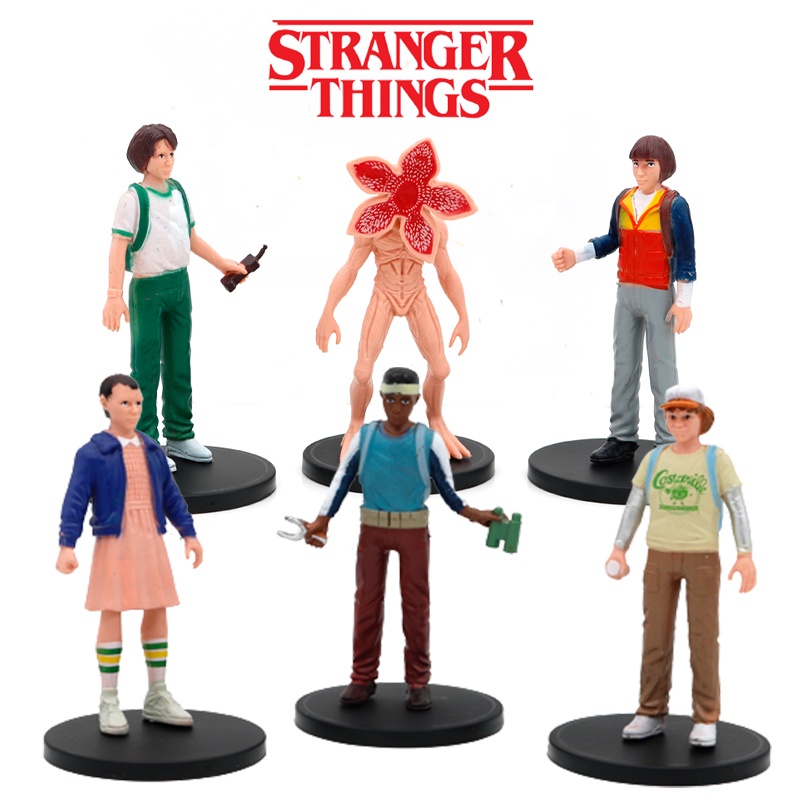 Figure Stranger Things Warna-Warni Dengan Will Dustin Demogorgon Ornament Cake Topper Gift