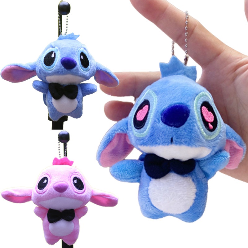 Liontin Gantungan Kunci Stitch Angel Plush- Hadiah Xmas Untuk Anak