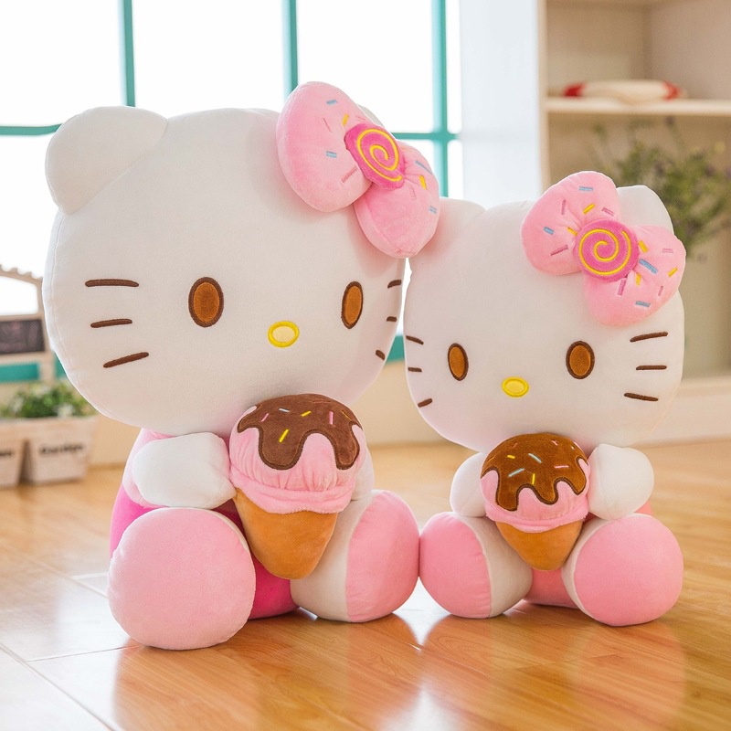 30 /40 /50cm Super Lembut Hello Kitty Ice Cream Plush Doll Hadiah Ulang Tahun Anak