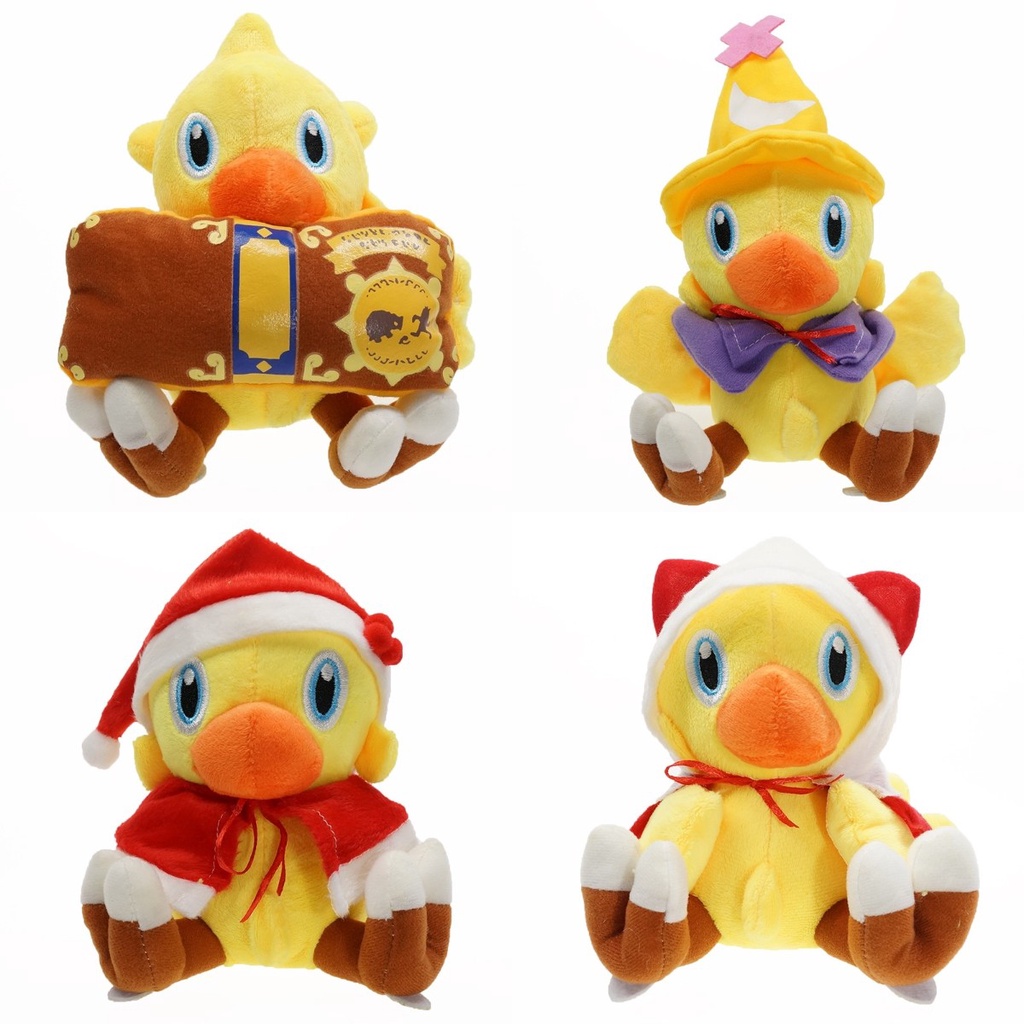 Boneka Topi Natal Mewah Final Fantasy Chocobo Hadiah Xmas Sempurna Untuk Anak-Anak