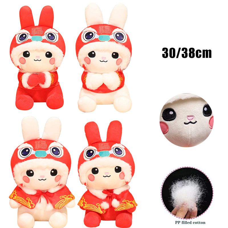 30cm /11.8in Zodiak Kelinci Maskot Mainan Peluk Boneka Hadiah Untuk Semua Usia