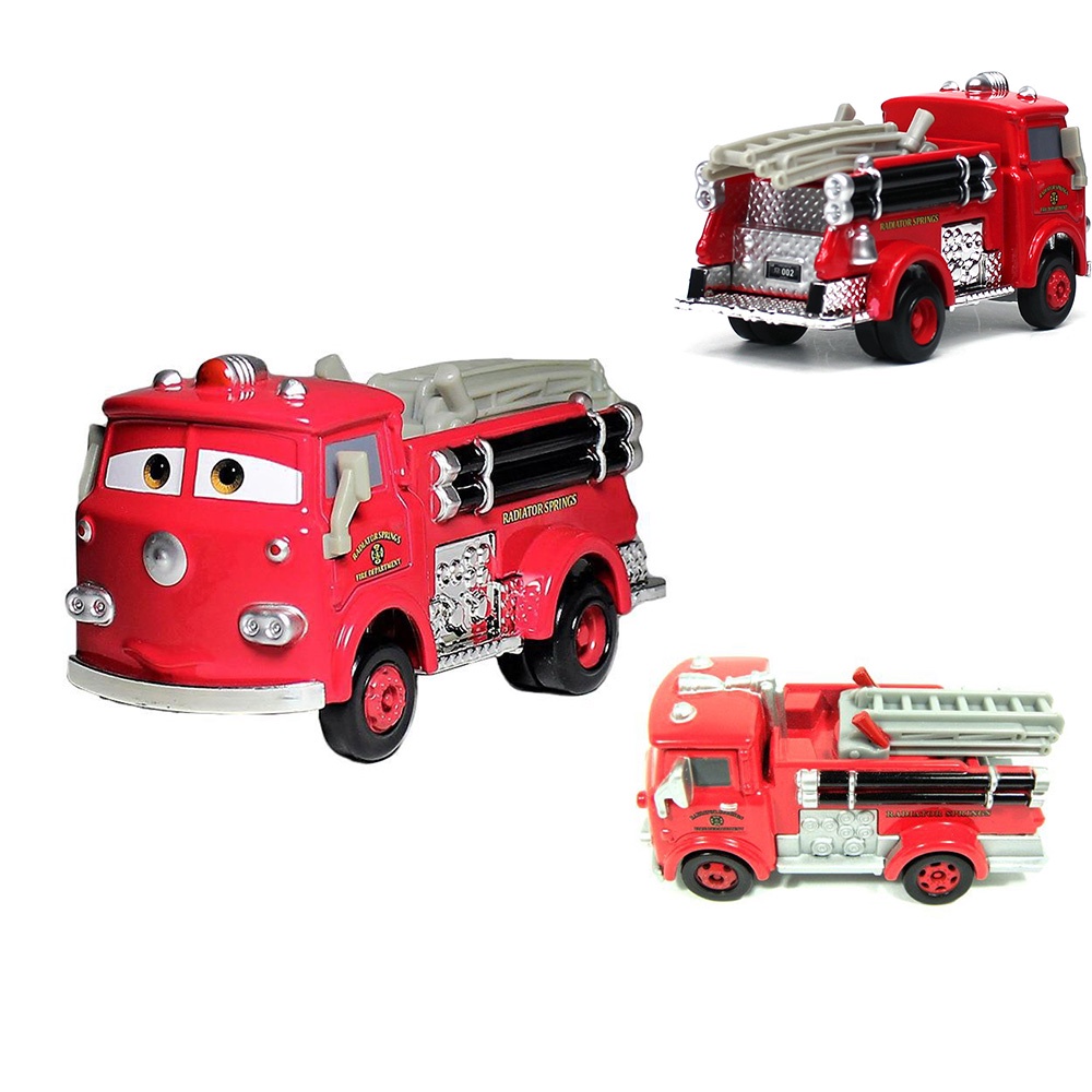 Disney Cars Truk Pemadam Kebakaran Merah Volkswagen T1 Model Bus Tarik Belakang Listrik Transparan Lampu Led Model Anak Cowok Cewek Hadiah Ulang Tahun