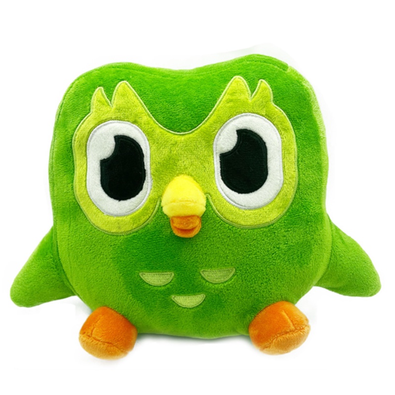 Cute 20cm Duolingo Plushie Duo 10 Year Anniversary Green Owl Gift For Kids Doll Plush Toy