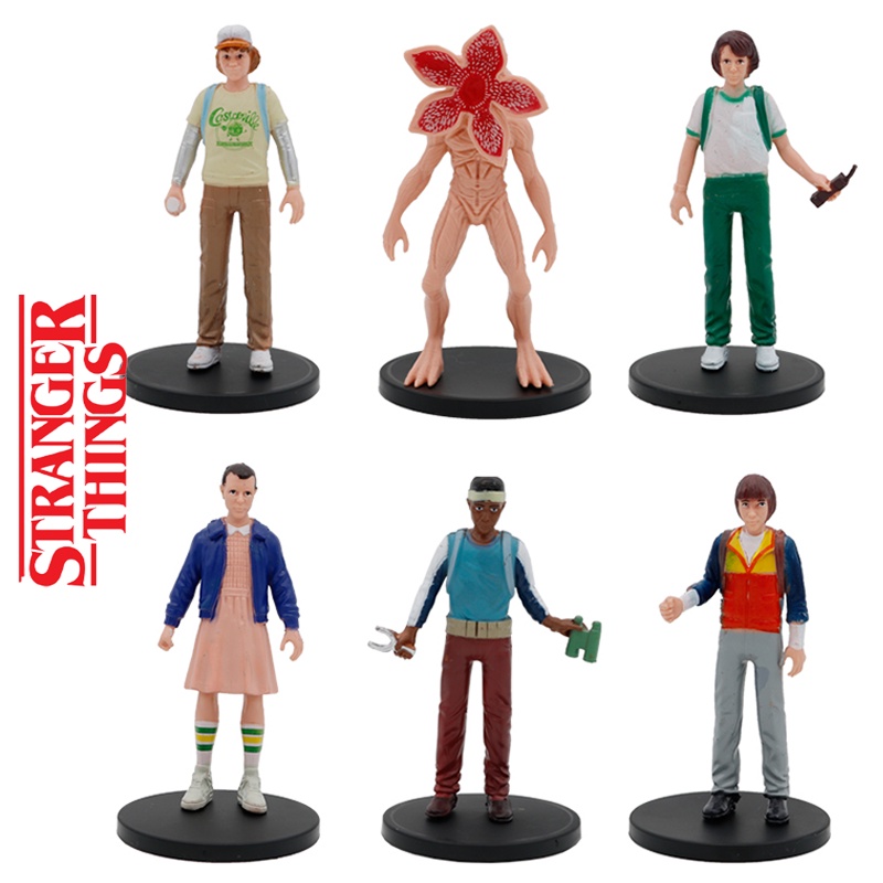 Figure Stranger Things Warna-Warni Dengan Will Dustin Demogorgon Ornament Cake Topper Gift