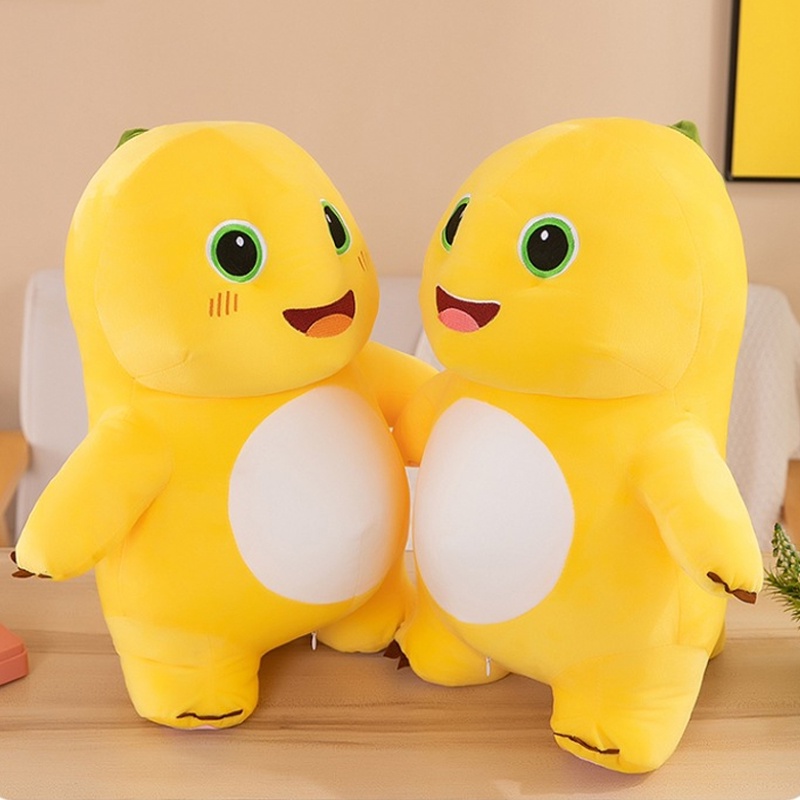 Mainan Mewah Dinosaurus Kuning Mewah Xiao Qi Boneka Boneka Boneka Hadiah Anak