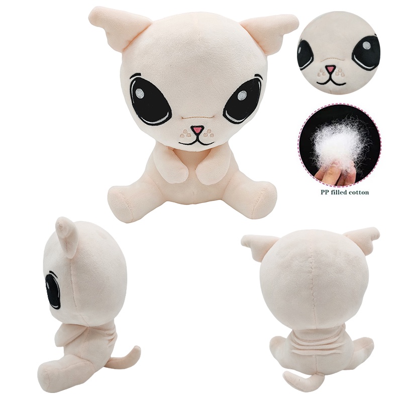 7.8in Bingus Mainan Mewah Mata Besar Kucing Boneka Lembut Peluk Boneka Hadiah