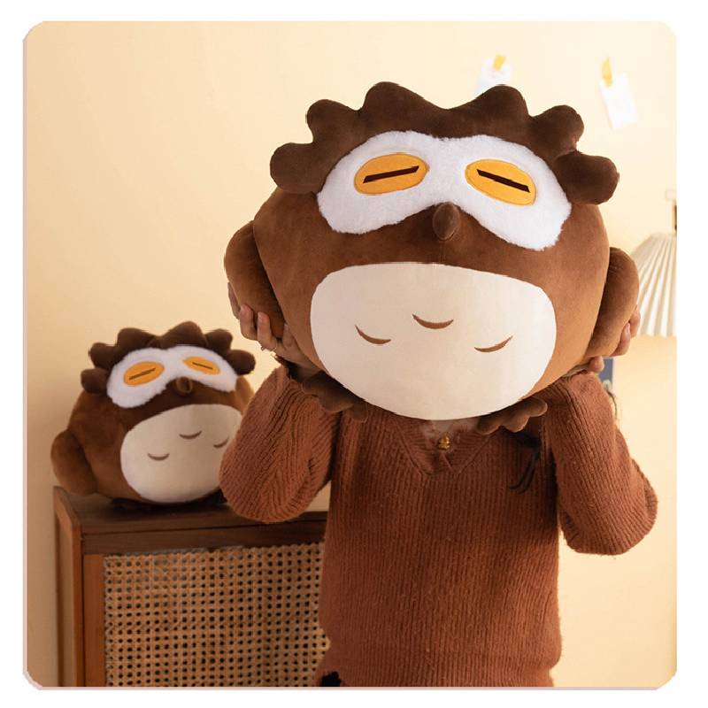 Genshin Impact Game Diluc Ragnvindr Nightowl Plush Toy Pillow Cushion Cute Nightowl Plush Doll Girlfriend Kids Gift