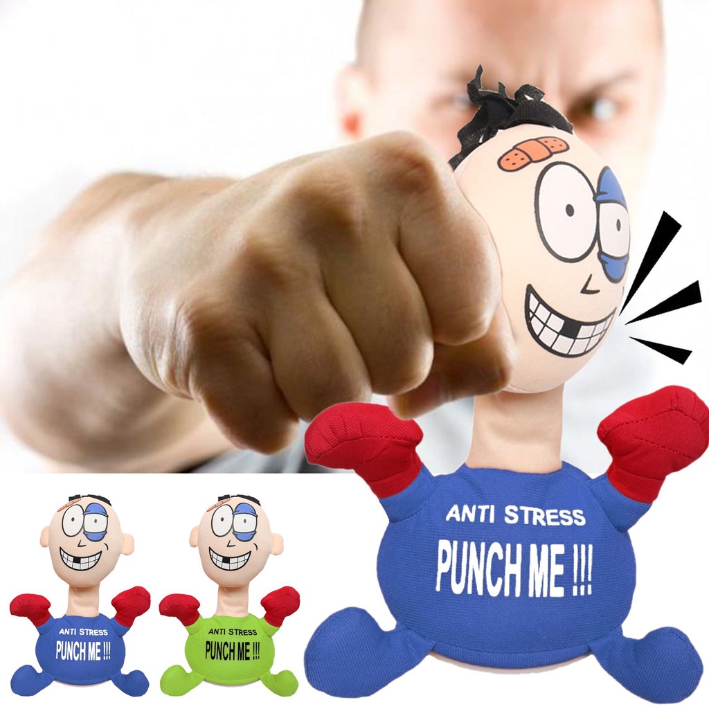 Punch Me Lembut Mewah Anti Stres Mainan Boneka Hadiah Xmas Elektrik Untuk Semua Usia