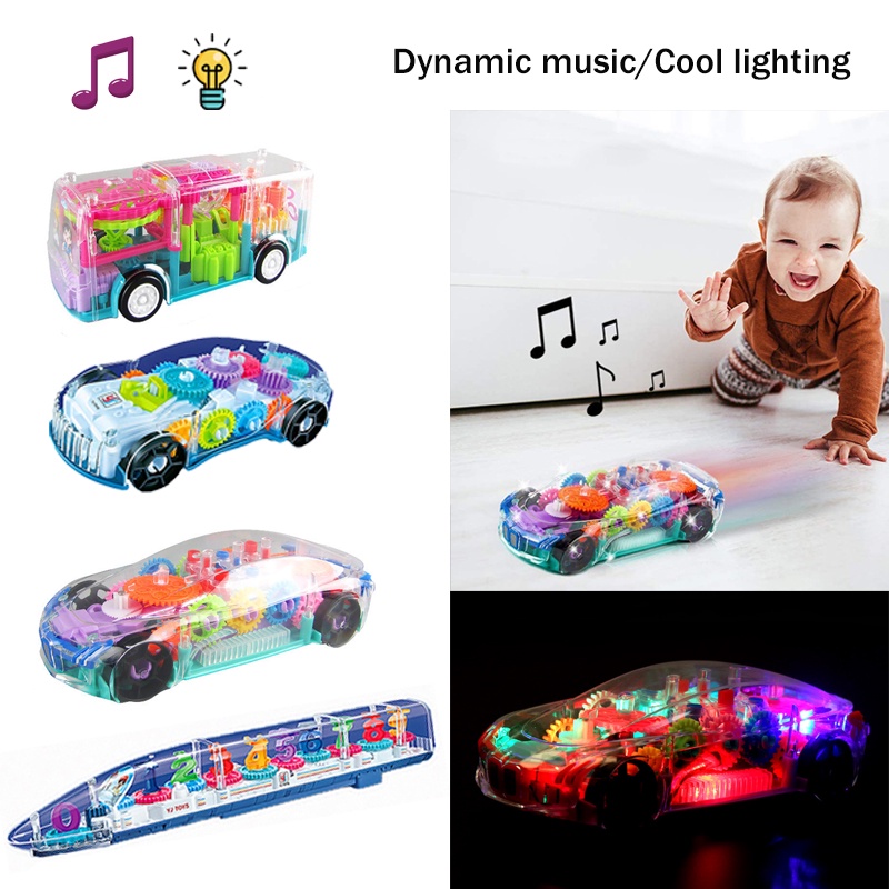 Disney Cars Truk Pemadam Kebakaran Merah Volkswagen T1 Model Bus Tarik Belakang Listrik Transparan Lampu Led Model Anak Cowok Cewek Hadiah Ulang Tahun