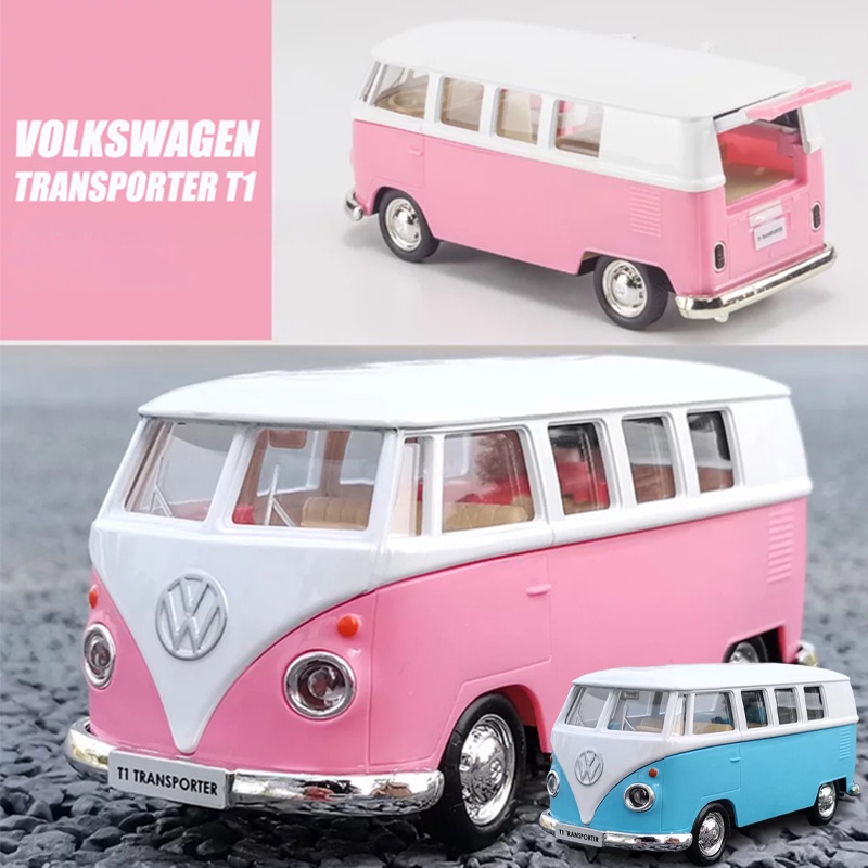 Disney Cars Truk Pemadam Kebakaran Merah Volkswagen T1 Model Bus Tarik Belakang Listrik Transparan Lampu Led Model Anak Cowok Cewek Hadiah Ulang Tahun