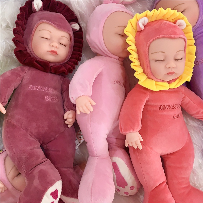 Boneka Bayi Baru Lahir Lucu Dengan Cahaya Memerah Untuk Mainan Anak Perempuan