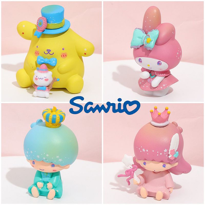 My Melody Pompom Purin Mainan Anak Model Resin Boneka Little Twin Star Dekorasi Kue