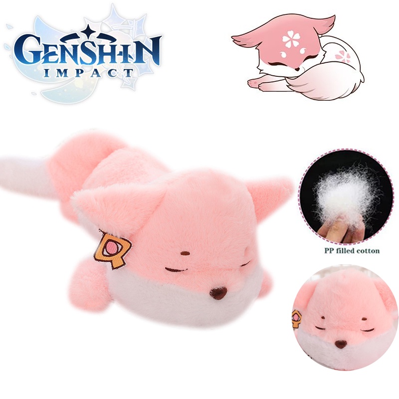 15.7in Genshin Impact Yae Miko Fox Mainan Mewah Boneka Lembut Hadiah Ulang Tahun Anak