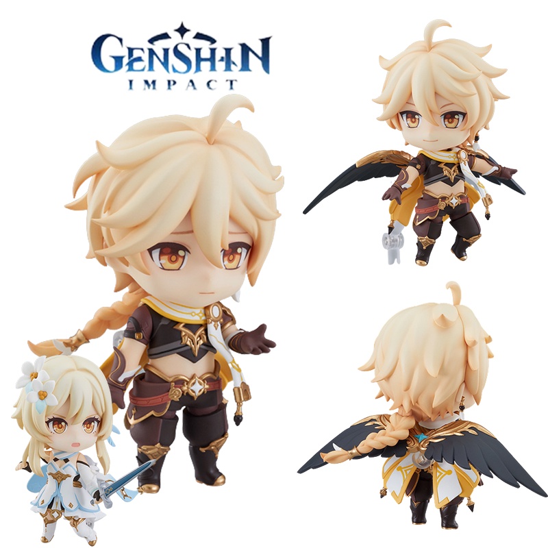 Magnificent Genshin Impact Traveller Aether Lumine Action Figure Collectible Model Hiasan Topper Kue