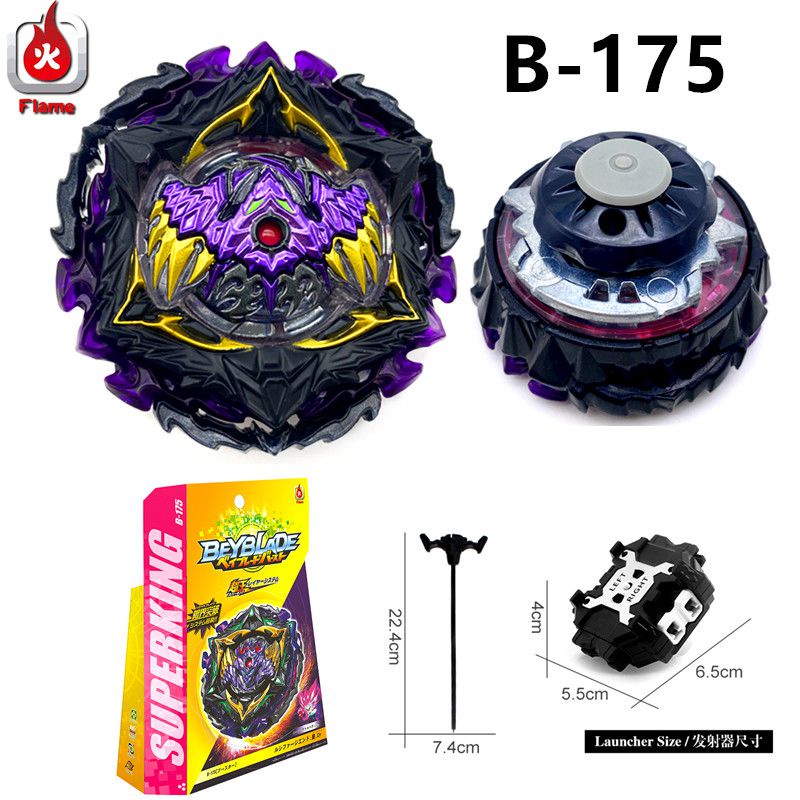 Beyblade Burst B175 Lucifer The End Superking Booster With Spark Right Wired Launcher Dan Bahan Alloy/Plastik