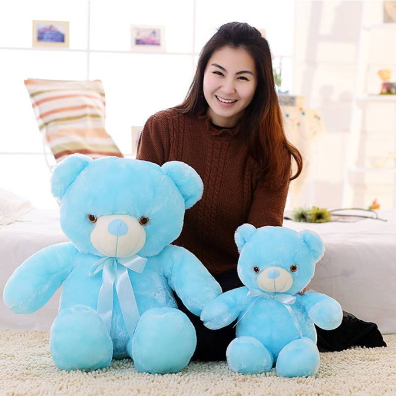 Boneka Beruang Bercahaya Mainan Led Menyala Boneka Mewah Hadiah Lembut