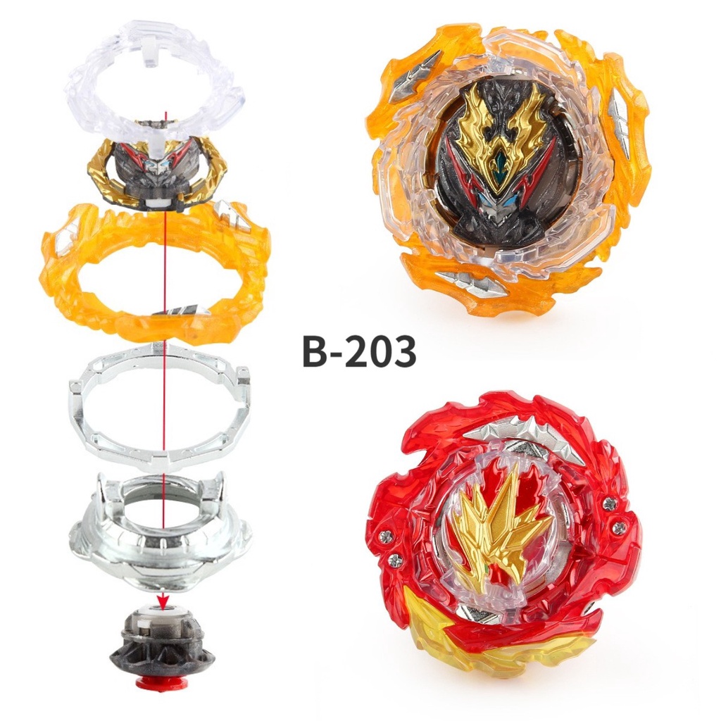 Hadiah Terbaik Untuk Anak- Flame Beyblade B203-1/3 Ultimate Fusion Dx Right Gyro