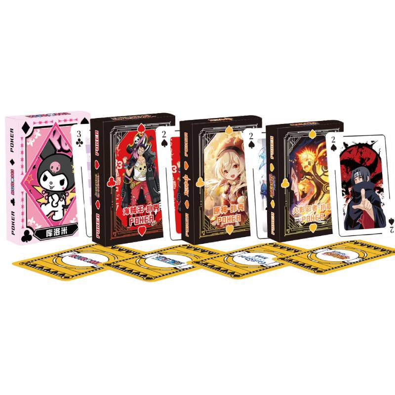 One Impact Naruto Genshin Animasi Poker Piece Kuromi 54pcs/Set Board Game Card