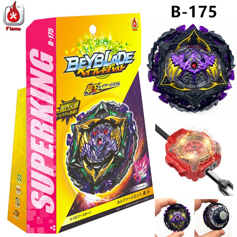 Beyblade Burst B175 Lucifer The End Superking Booster With Spark Right Wired Launcher Dan Bahan Alloy/Plastik