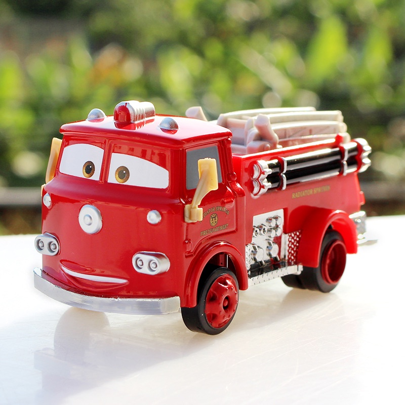 Disney Cars Truk Pemadam Kebakaran Merah Volkswagen T1 Model Bus Tarik Belakang Listrik Transparan Lampu Led Model Anak Cowok Cewek Hadiah Ulang Tahun