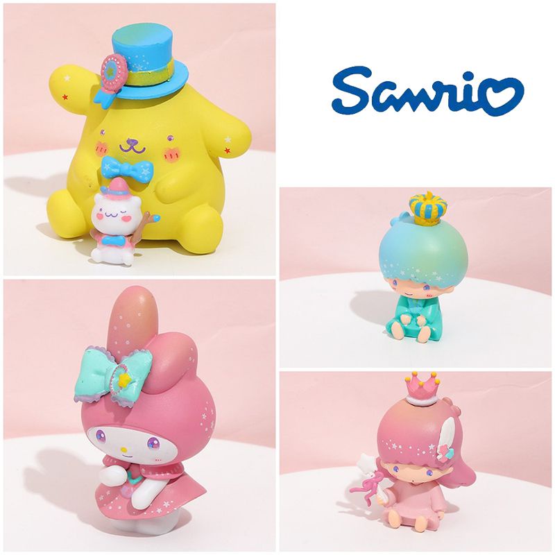 My Melody Pompom Purin Mainan Anak Model Resin Boneka Little Twin Star Dekorasi Kue