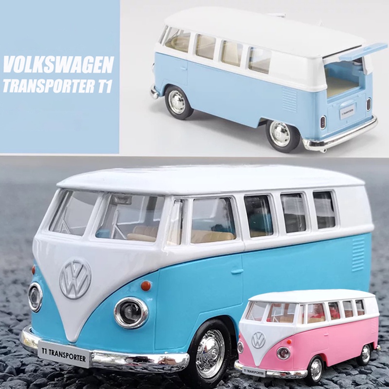 Disney Cars Truk Pemadam Kebakaran Merah Volkswagen T1 Model Bus Tarik Belakang Listrik Transparan Lampu Led Model Anak Cowok Cewek Hadiah Ulang Tahun