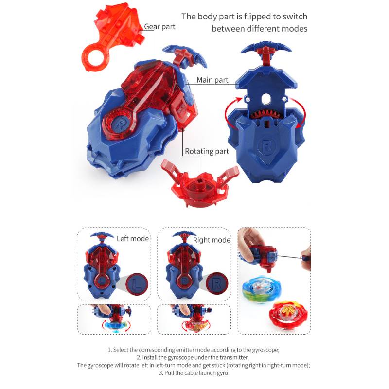 B-203 Beyblade Ultimate Fusion Dx Set Left And Right Gyro Transmitters Kids Gift