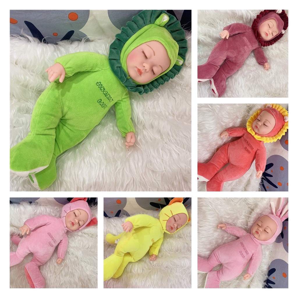 Boneka Bayi Baru Lahir Lucu Dengan Cahaya Memerah Untuk Mainan Anak Perempuan