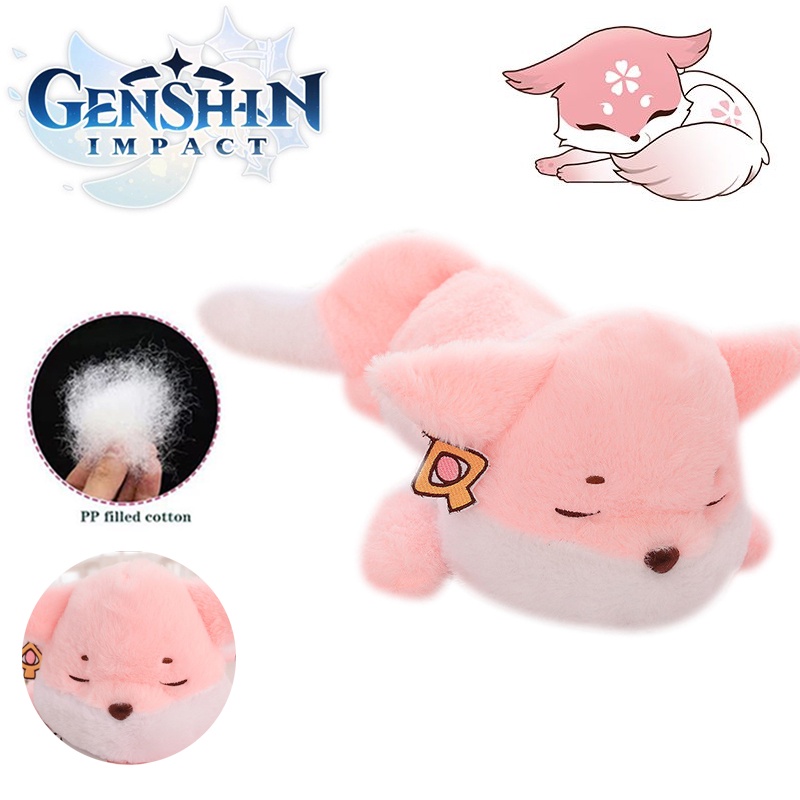 15.7in Genshin Impact Yae Miko Fox Mainan Mewah Boneka Lembut Hadiah Ulang Tahun Anak