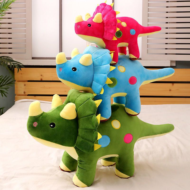 Deluxe Triceratops Dinosaurus Peluk Mainan Anak Laki-Laki Koleksi Xmas Hadiah Idea