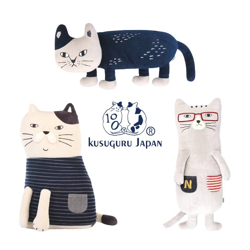 Kusuguru Jepang Bordir Kucing Mainan Mewah Lucu Lembut Dekorasi Rumah Hadiah