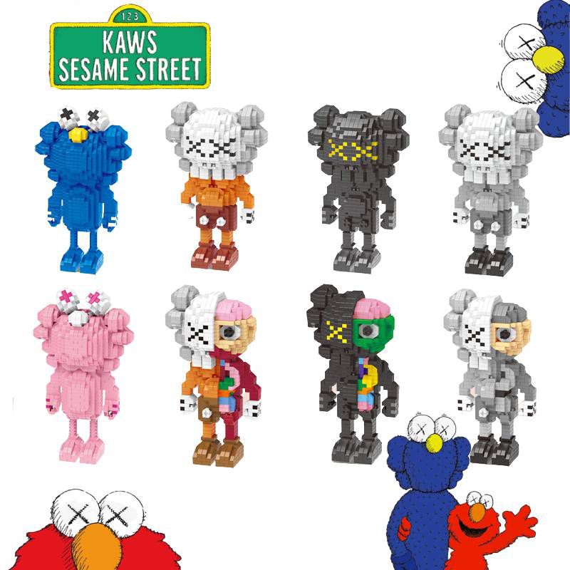 Kaws Sesame Street Blok Bangunan Partikel Mikro Meningkatkan Kecakapan Kognitif Pada Anak-Anak