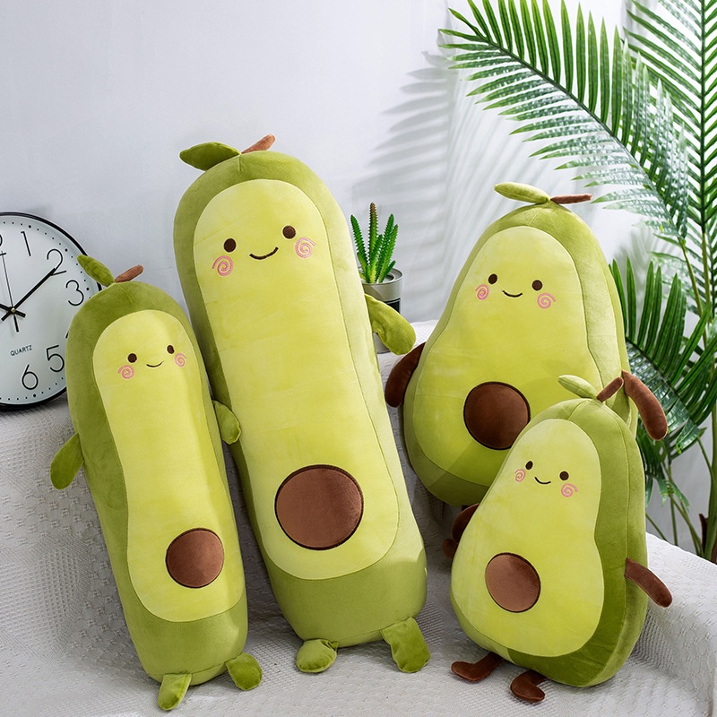 Avocado Pillow Doll Cartoon Plush Fruit Long Brinquedos Cotton Filling Full Baby Home Decoration Christmas Gifts