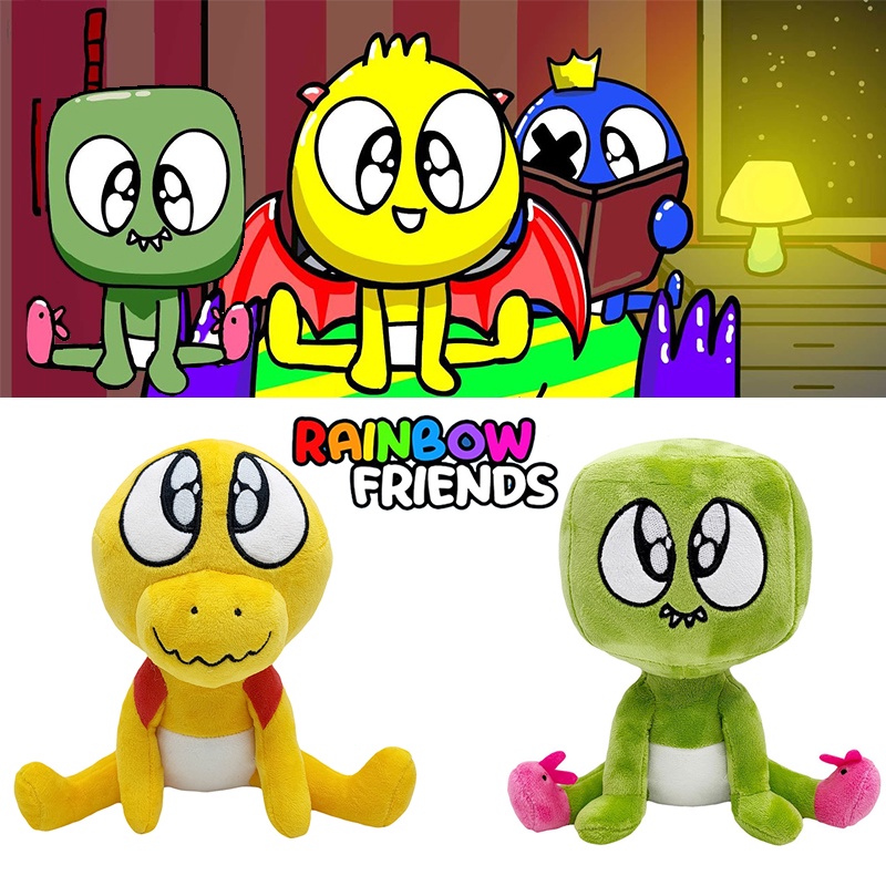 Roblox Rainbow Friends Baby Green Yellow Boneka Mewah Lembut Hadiah Anak