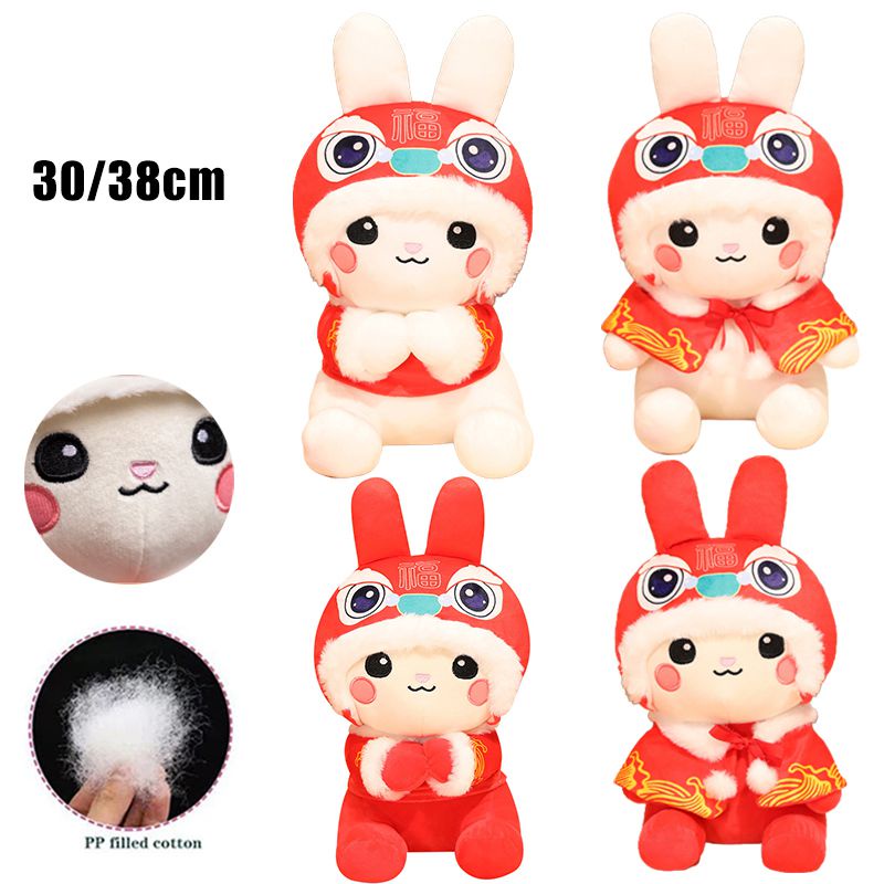 30cm /11.8in Zodiak Kelinci Maskot Mainan Peluk Boneka Hadiah Untuk Semua Usia