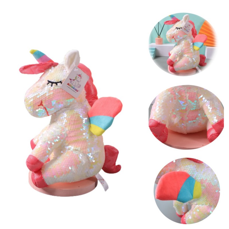 Payet Unicorn Mainan Mewah Kartun Anak Lucu Boneka Boneka Hadiah Rainbow