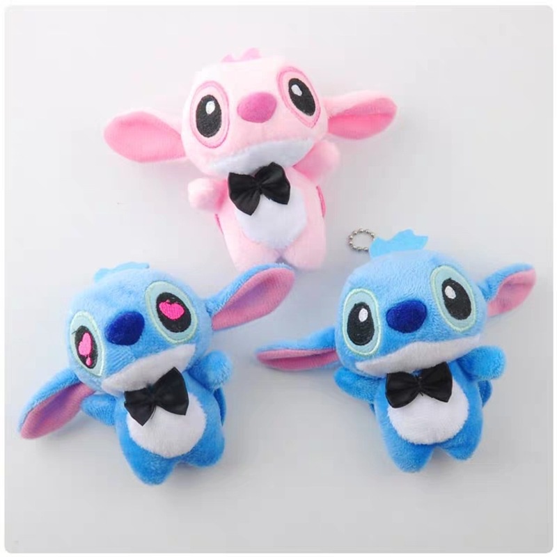 Liontin Gantungan Kunci Stitch Angel Plush- Hadiah Xmas Untuk Anak