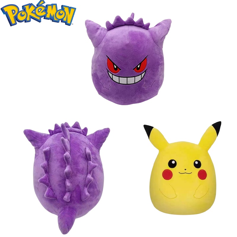 Mainan Mewah Squishmallow 35cm Lembut Pokeman Gengar Bantal