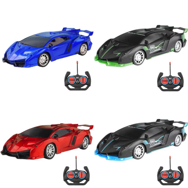 Lampu LED 4WD Mobil Drift RC Remote Control Mobil Mainan Balap Di Jalan Model Hadiah Anak