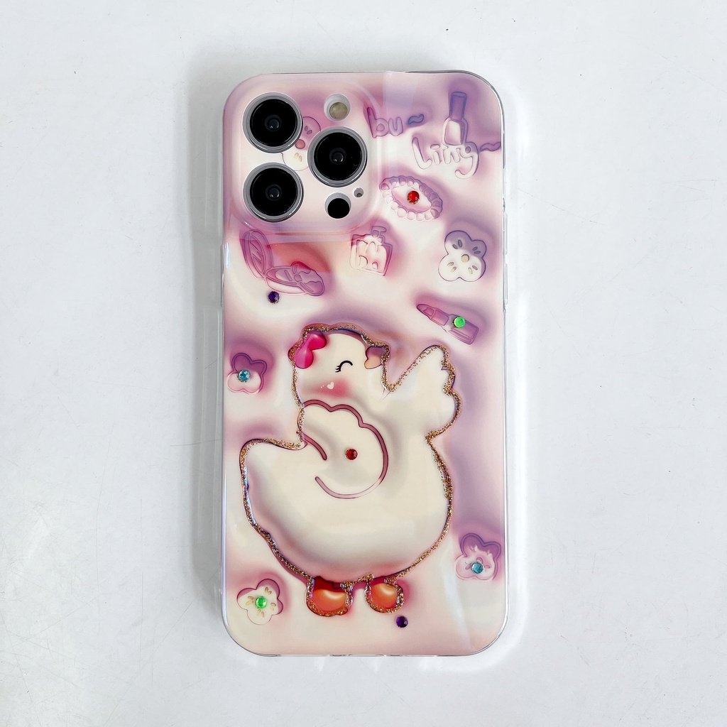 Dancing Duck And Chicken Glitters Soft Design Phone Case Compatible With IPhone 12 13 14 11 Pro Max X Xs Max Xr Ggbjk