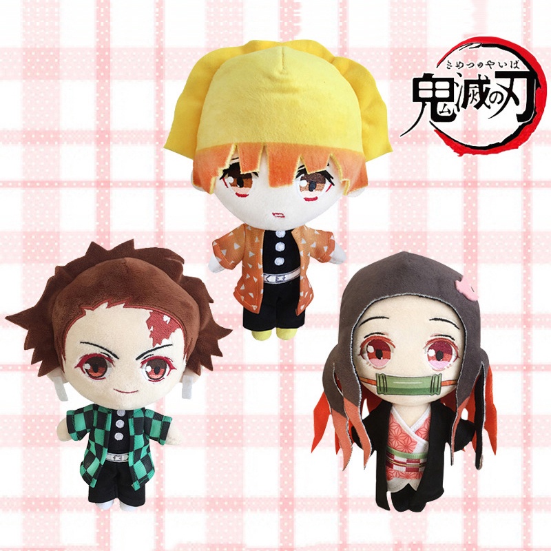 Anime Slayer Demon Kimetsu No Yaiba Boneka Plush 20cm Boneka Lembut Xmas Mainan Hadiah