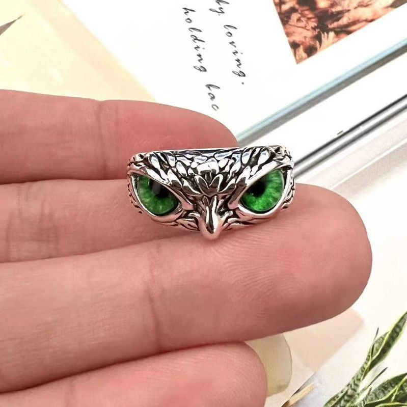 Aksesoris Cincin Terbuka Burung Hantu Retro Trend