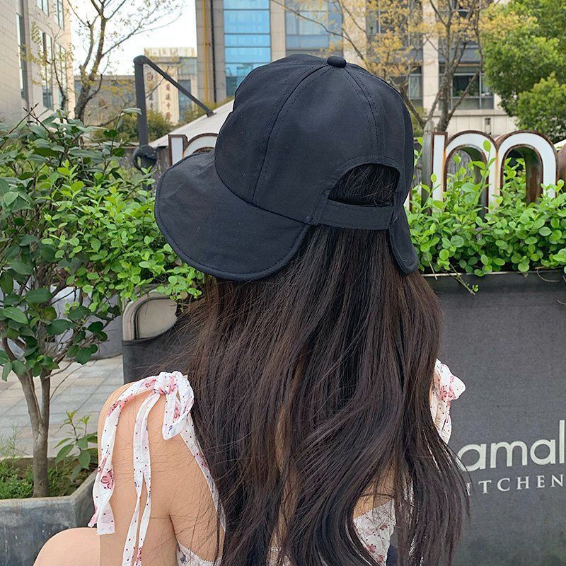 Big Eaves Topi Nelayan Pelindung Matahari Tabir Surya Dapat Diikat Ponytail Versi Korea