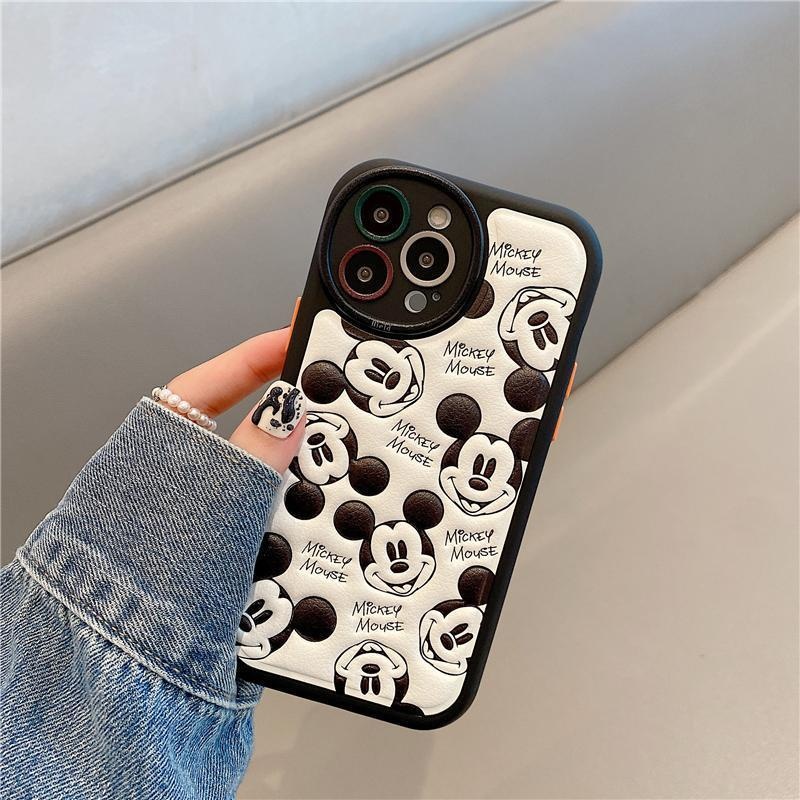 IPHONE Relief Lubang Bulat Layar Penuh Beras Hitam Desain Kepala Ganjil Casing Ponsel Kompatibel Dengan Iphone12 13 14 11 Pro Max Hhfqs